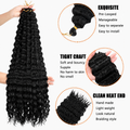 3PCS 30-Inch Afro Curly Kinky Wave Crochet Braiding Hair – Pre-Looped Boho Goddess Braids & Dreadlock Extensions T